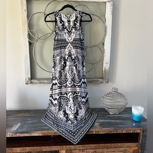 INC dress with Asymmetrical hem/ scarf design. Sz XS